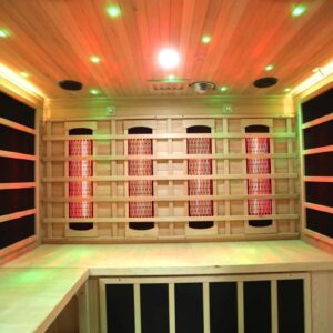 4 5 person full spectrum infrared bench sauna with complete heat