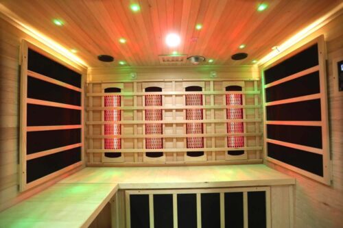 4 5 person full spectrum infrared bench sauna with complete heat