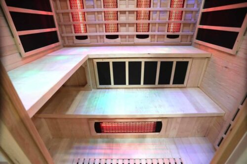 4 5 person full spectrum infrared bench sauna with complete heat