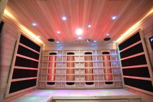 4 5 person full spectrum infrared bench sauna with complete heat