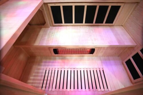 4 5 person full spectrum infrared bench sauna with complete heat