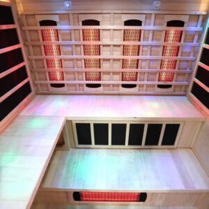4 5 person full spectrum infrared bench sauna with complete heat