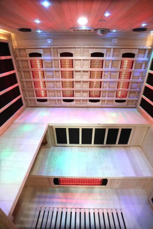 4 5 person full spectrum infrared bench sauna with complete heat