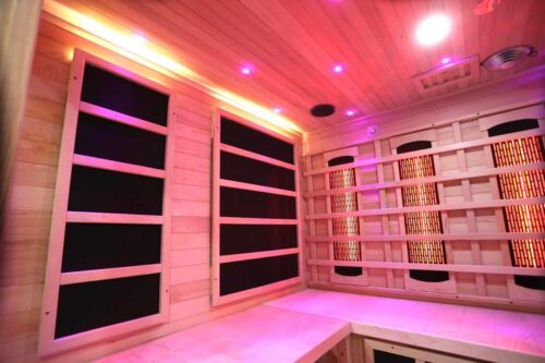 4 5 person full spectrum infrared bench sauna with complete heat