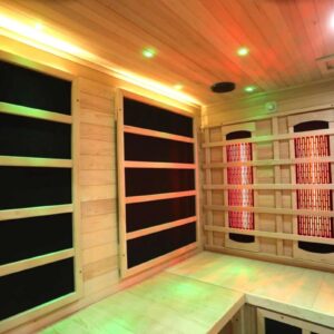 4 5 person full spectrum infrared bench sauna with complete heat