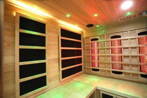 4 5 person full spectrum infrared bench sauna with complete heat