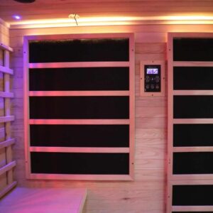 4 5 person full spectrum infrared bench sauna with complete heat