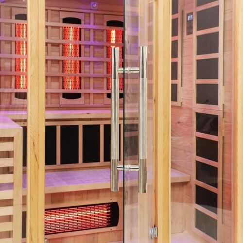 4 5 person full spectrum infrared bench sauna with complete heat