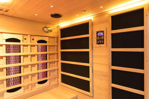 4 5 person full spectrum infrared bench sauna with complete heat
