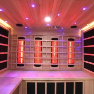 4 5 person full spectrum infrared bench sauna with complete heat