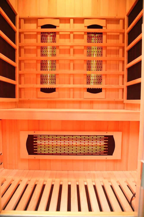 premier 2 person full spectrum infrared sauna with complete heat